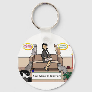 Chaveiro Gato Personalizado Lover - Caricatura Feminina