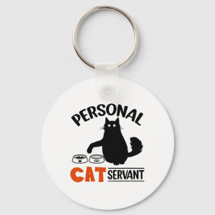 Chaveiro Gato Pessoal Negro Engraçado