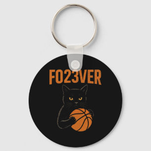 Chaveiro Gato Preto Assustador Segurando Esqueleto Cena de