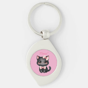 Chaveiro Gato preto bonito com Arco para decoração de Hallo