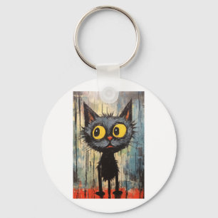 Chaveiro Gato Preto Com Olhos Amarelos