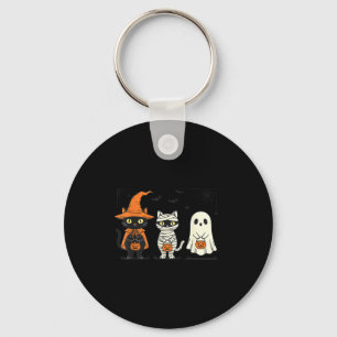 Chaveiro gato preto de Halloween bruxa fantasma abóbora mul