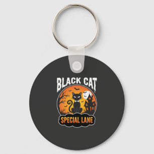 Chaveiro Gato Preto do Dia das Bruxas Casa Assombrada Proje