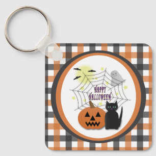 Chaveiro Gato Preto e Abóbora Não Assustam Halloween