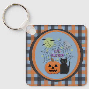 Chaveiro Gato Preto e Abóbora Não Assustam Halloween