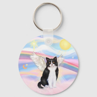 Chaveiro Gato Preto e Branco - Nuvens