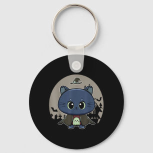 Chaveiro Gato Preto E Bruxa De Terror Felino Para O Hallowe