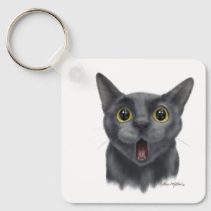 Chaveiro Gato preto engraçado desenho animado