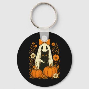 Chaveiro Gato Preto Fantasma Fofo Abóbora de Halloween Groo