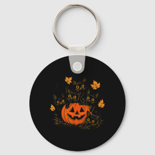 Chaveiro Gato Preto Fofo Abóbora Jack O Lantern Gatinho Eng