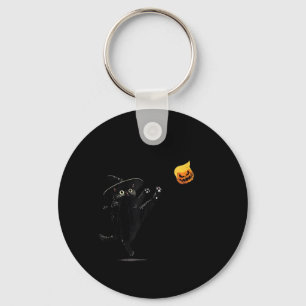Chaveiro Gato Preto Halloween Gato Bruxa Doodle