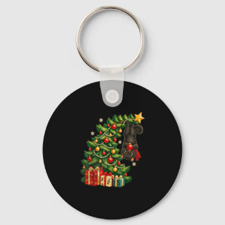 Chaveiro Gato preto pendurado na árvore de Natal animal de