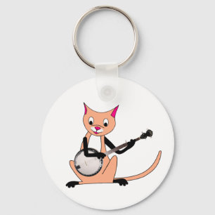 Chaveiro Gato que joga o banjo