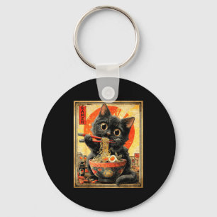 Chaveiro Gato Ramen Engraçado Amantes de Macarrão Anime Ota