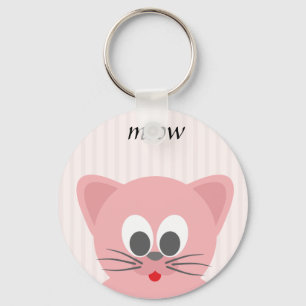Chaveiro Gato Rosa-de-fenda doce