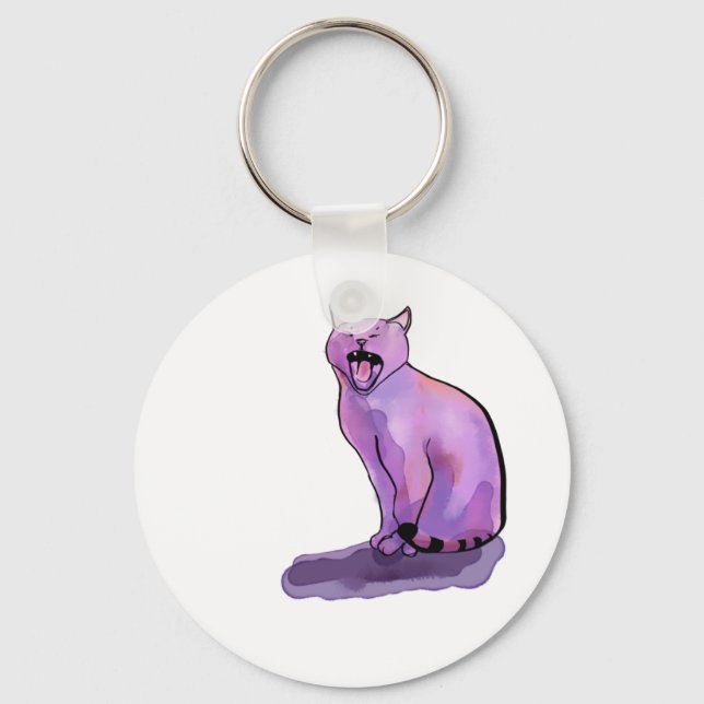 Chaveiro Gato Roxo (Frente)