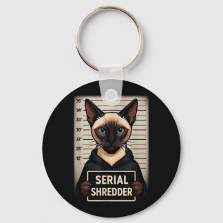 Chaveiro Gato Siames Serial Shredder Foto Engraçado Animal