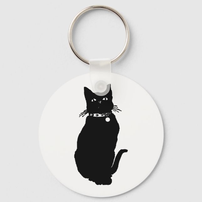 Chaveiro Gato Silhouette (Frente)