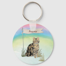 Gato Tabby de Nome Personalizado Animal de Estimaç