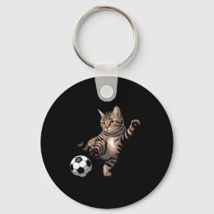 Chaveiro Gato Tabby Listrado Chutando Futebol Ll Amor Por G