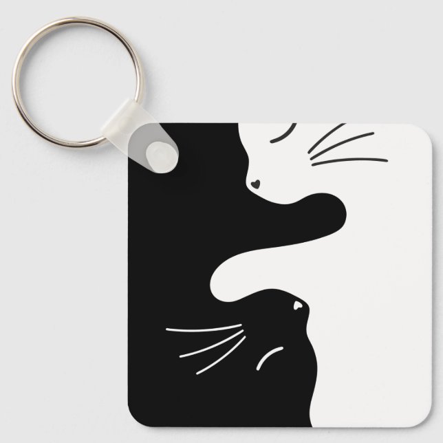 Chaveiro Gato Tai Chi Mestre Zen Kitty Equilíbrio (Frente)