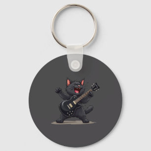 Chaveiro Gato Tocando Guitarra Rock And Roll Astro do Rock