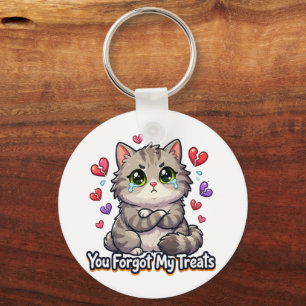 Chaveiro Gato Triste Você Esqueceu Meus Petiscos