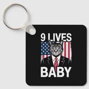 Chaveiro Gato Trump 9 Vidas Bebê Divertido Gato Trump