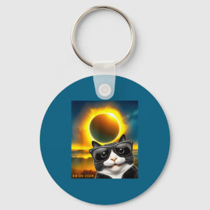 Chaveiro Gato Tuxedo de Totalidade do Eclipse Solar