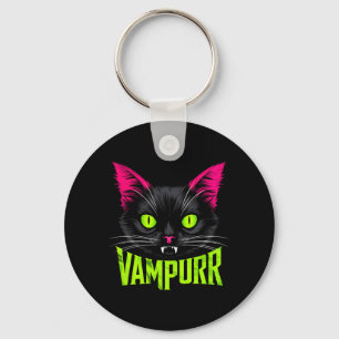 Chaveiro Gato Vampurr Masculino Gato Preto Assustador de Ha