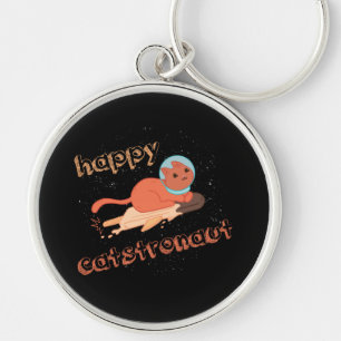 Chaveiro Gatoastronauta Feliz Gato Astronauta