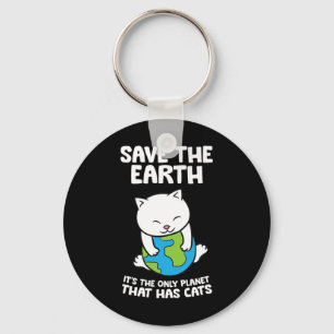 Chaveiro Gatos Amantes salvam a Terra É o único planeta que