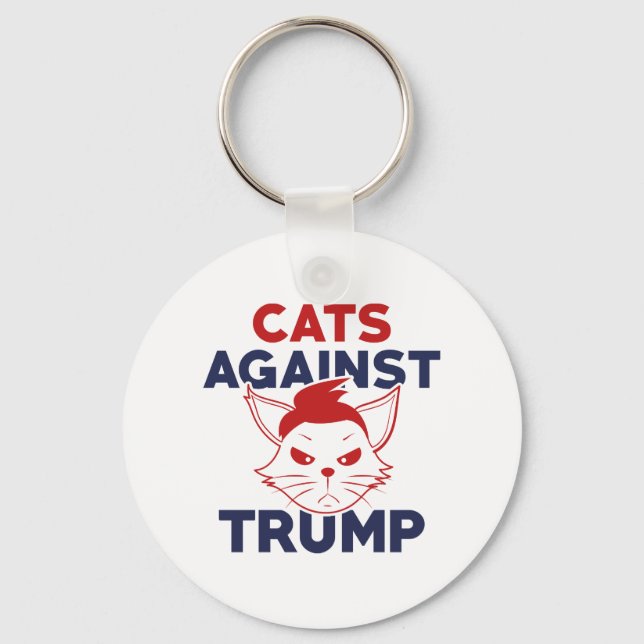 Chaveiro Gatos Contra Trump (Frente)