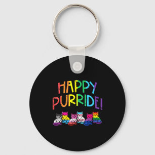 Chaveiro Gatos da bandeira LGBTQ felizes purride mês do org