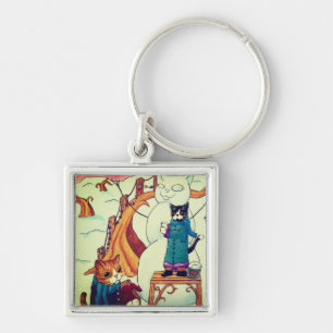 Chaveiro Gatos da Manhã de Natal Festivos