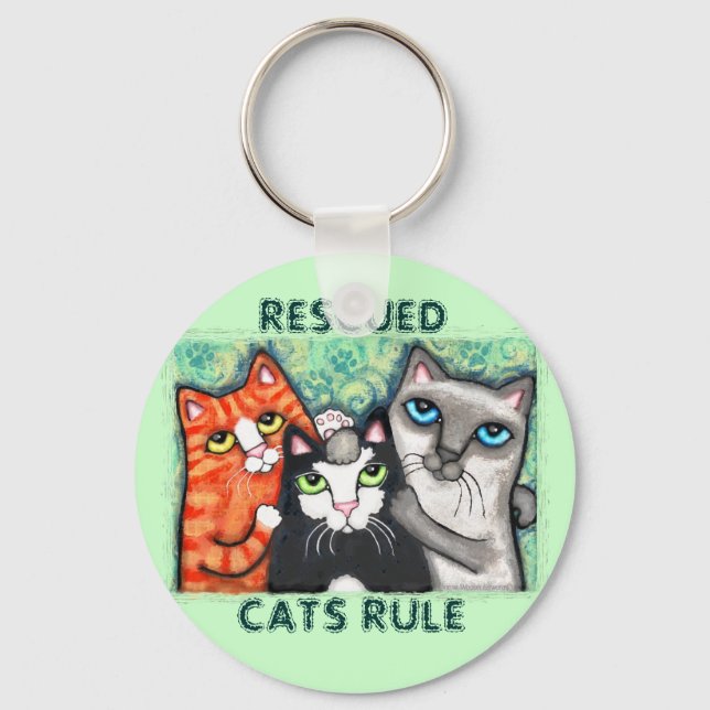 Chaveiro Gatos de abrigo/resgate (Frente)