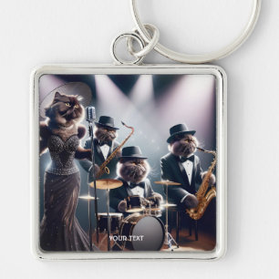 Chaveiro Gatos de Banda Fantasy Cute Jazz