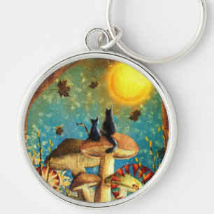 Chaveiro Gatos De Cogumelo