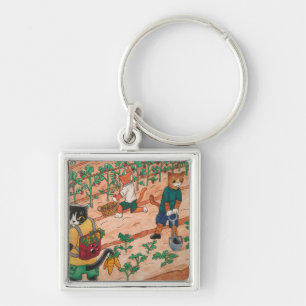 Chaveiro Gatos De Colheita De Verão Orgânicos