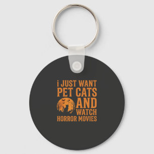 Chaveiro Gatos de Estimação Filmes de Terror Design de Hall