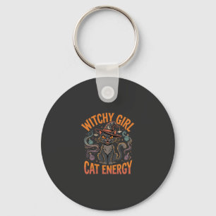 Chaveiro Gatos de Halloween Bruxas Vibes