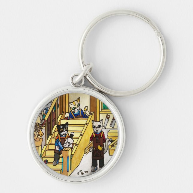 Chaveiro Gatos De Maquinaria (Frente)