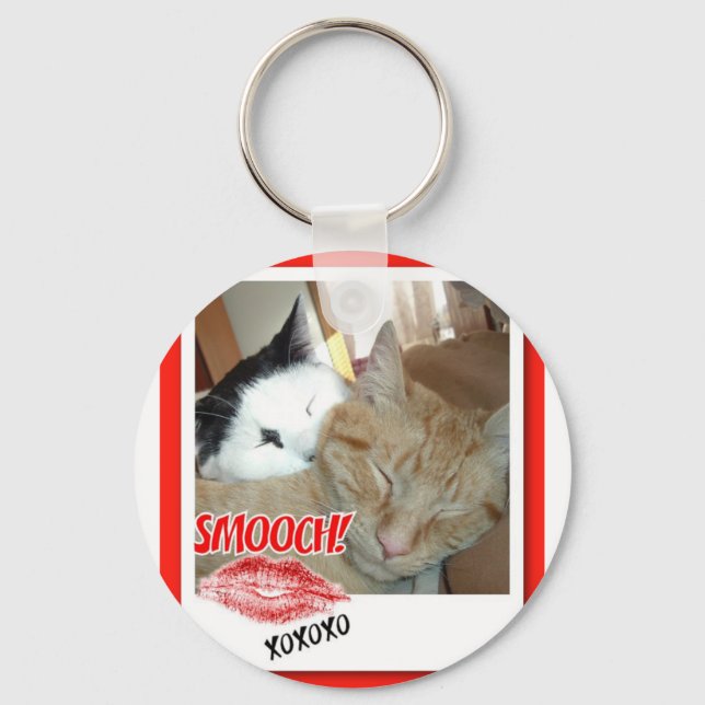 Chaveiro Gatos do dia de os namorados (Frente)