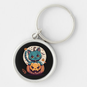 Chaveiro Gatos e Abóboras para um Feliz Halloween!