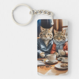 Chaveiro Gatos e Café