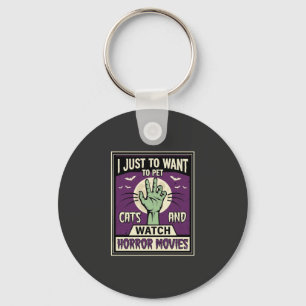 Chaveiro Gatos E Filmes De Terror Design De Halloween