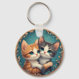 Chaveiro Gatos Fofos Se Abraçando