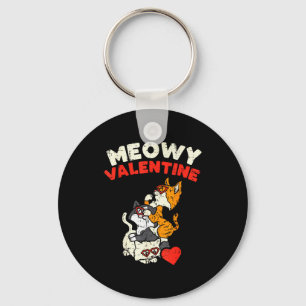 Chaveiro Gatos Meowy Valentine Cute Gatinhos Dia dos Namora