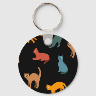 Chaveiro Gatos no preto