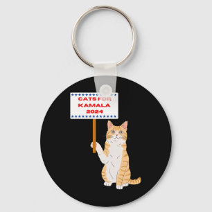 Chaveiro Gatos Para Kamala Harris Votação Presidente 2024 E